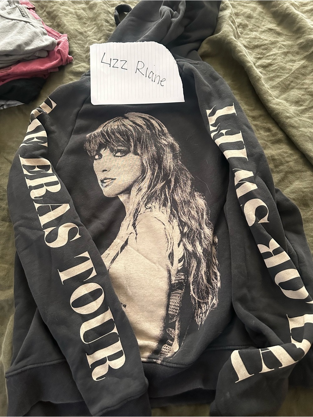Taylor Swift Black Graphic Hooded Eras Tour Sweatshirt